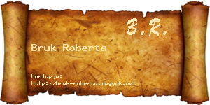 Bruk Roberta névjegykártya